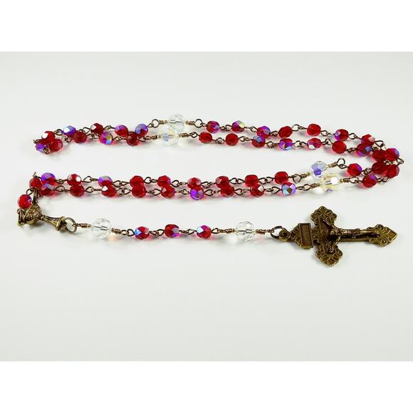 Pardon Indulgence Crucifix, Five Decade Catholic Rosary - Picture 3 of 10